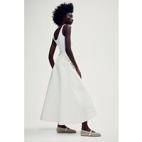 H&M Trapezowa spódnica dżinsowa - Wysoka talia - Midi - -ONA 1227046001 Biały