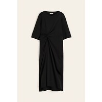 H&M Sukienka T-shirtowa oversize - Okrągły dekolt - Rękawy 3/4 - 1182222001 Czarny