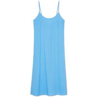 Cropp Niebieska sukienka midi z wiskozy i lnu 9271Y-05X
