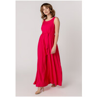 Quiosque Różowa długa sukienka 4UB015504