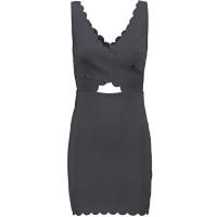 Topshop SCALLOP Sukienka z dżerseju black TP721C06M-Q11
