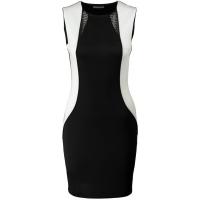 Supertrash DEFINITY Sukienka z dżerseju black/white SU521C05P-Q11