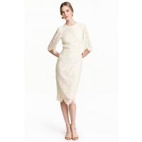 H&M Koronkowa sukienka 0381813004 Biały