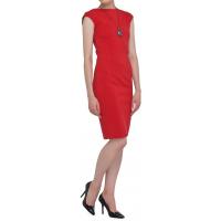Sax35th by Alicja Czarniecka Czerwona sukienka z karczkiem