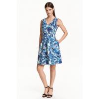 H&M Sukienka bez rękawów 0382595006 Biały/Niebieski wzór
