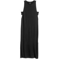H&M Długa sukienka z dżerseju 0393075003 Czarny