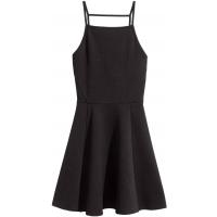 H&M Dżersejowa sukienka 0316553010 Czarny