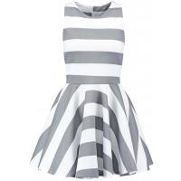 WAL G. Sukienka z dżerseju grey/white WG021C02S-C11