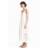 H&M Koronkowa sukienka 0391361008 Biały