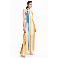 H&M Długa sukienka z szyfonu 0394625001 Paseczki