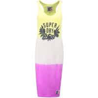 Superdry MIAMI BEACH TROPICAL Sukienka z dżerseju hyper purple/neon yellow SU221C04G-E11