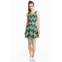 H&M Sukienka bez rękawów 0401182013 Ciemnoniebieski/Zielony