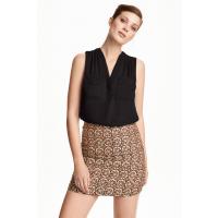 H&M Patterned skirt 0395881002 Light beige/Pattern