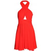 H&M Sukienka z mocowaniem na szyi 0398227002 Czerwony
