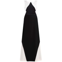 Warehouse Długa sukienka black/cream WA221C09K-Q11