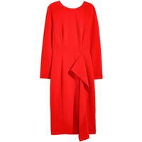 H&M Drapowana sukienka 0432620005 Czerwony