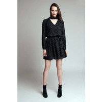 Blackbow Sukienka w print SARA czarna