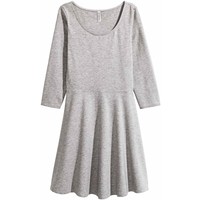 H&M Dżersejowa sukienka 0354803001 Szary melanż