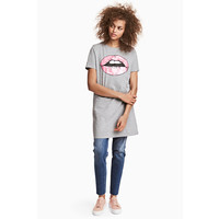 H&M Sukienka T-shirt 0502157008 Szary melanż