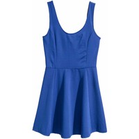 H&M Dżersejowa sukienka 0467302019 Ciemnoniebieski
