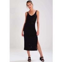 Topshop STITCHY Długa sukienka black TP721C0P5