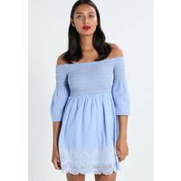 Miss Selfridge SHIRRED CUTWORK Sukienka letnia blue MF921C0G5