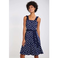 Dorothy Perkins SPOT RUFFLE Sukienka z dżerseju navy blue DP521C15W