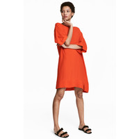 H&M Krótka sukienka 0511304001 Pomarańczowy