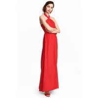 H&M Długa sukienka 0494677001 Czerwony