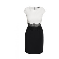 Monnari Sukienka black&white z koronką SUKIMP0-16Z-DRE2210-K020D001-R36