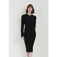 Topshop LONDON FASHION WEEK POINTELLE LONG SLEEVE MIDI DRESS Sukienka etui black TP721C0T9