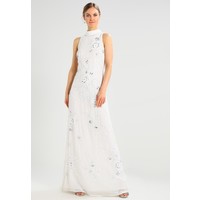Frock and Frill HIGH NECK ALL OVER SEQUIN SHIFT MAXI DRESS Suknia balowa ivory FF421C06E