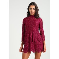 Missguided HIGH NECK LAYERED FRILL MINI DRESS Sukienka koktajlowa raspberry M0Q21C0PA