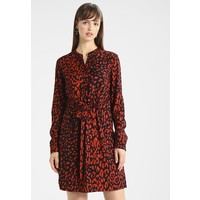 Warehouse LEOPARD PRINT SHIRT DRESS Sukienka koszulowa red/black WA221C0CR