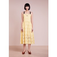 PERSEVERANCE LONDON AZTEK GUIPURE STRAPPY MIDI DRESS Sukienka letnia soft yellow PEE21C001