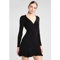 New Look PLAIN LACE TRIM SKATER Sukienka z dżerseju black NL021C0QB