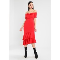 Miss Selfridge BARDOT MIDI Sukienka letnia red MF921C0K1