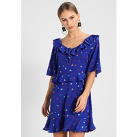 Fashion Union Petite FLORAL PRINT SKATER DRESS WITH SCOOP NECK Sukienka letnia electric blue FAE21C01O