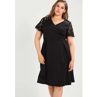 Dorothy Perkins Curve SLEEVE FIT & FLARE Sukienka letnia black DP621C06G