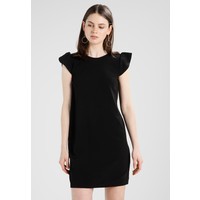 Dorothy Perkins SLEEVELESS RUFFLE SHIFT Sukienka z dżerseju black DP521C1F9