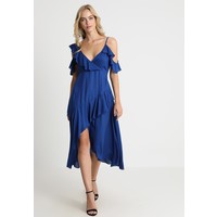 NA-KD DEBIFLUE ONE SHOULDER FRILL DRESS Długa sukienka blue NAA21C01C
