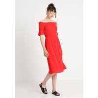 Dorothy Perkins PLAIN SHIRRED BARDOT DRESS Sukienka letnia red DP521C1MT