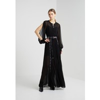 KARL LAGERFELD MAXI DRESS LOGO TAPE Długa sukienka black K4821C01B