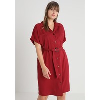 New Look Curves REVER COLLAR MIDI DRESS Sukienka koszulowa burgundy N3221C08A