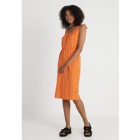 Warehouse TIE SHOULDER DOTTY SEED CAMI MIDI DRESS Sukienka z dżerseju orange WA221C0E9