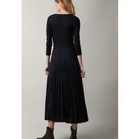 Massimo Dutti MIT PLISSÉE Długa sukienka black M3I21C04O