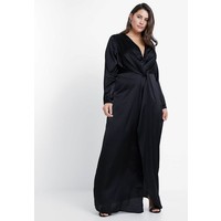 Missguided Plus SPLIT WRAP DRESS Suknia balowa black M0U21C08X