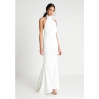 Club L London HALTER NECK RUCHED DETAIL FISHTAIL MAXI DRESS Suknia balowa white CLK21C018