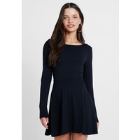 Missguided Petite 2 PACK LONG SLEVE PLAIN SKATER DRESS Sukienka z dżerseju black/black/white M0V21C063