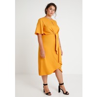 Missguided Plus KNOT FRONT DRESS Sukienka letnia gold yellow M0U21C072